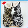 Leopard Design OEM Women Winter Warm Customized Terry Home Soft Boots
